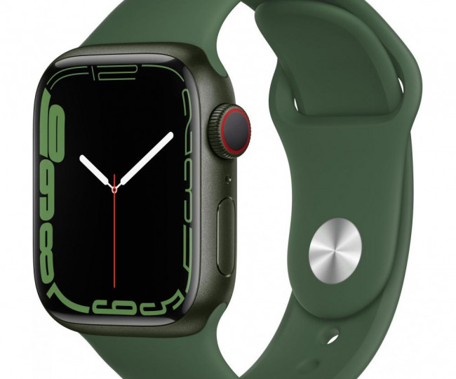 Apple Watch 7 41mm GPS Green Aluminum Case with Clover Sport Band (MKN03UL) б/у